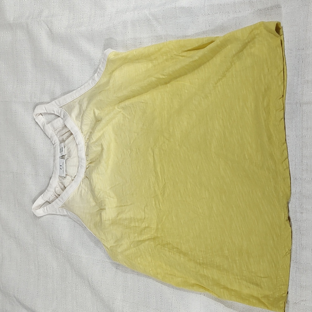 Halston White Yellow Ombre Summer Tank Top Children Size Medium